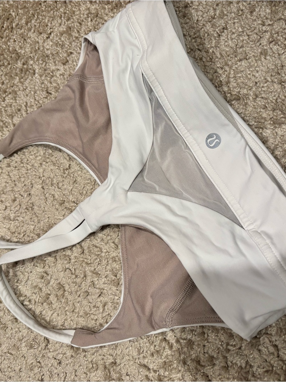 Lululemon White Athletic Sports Bra